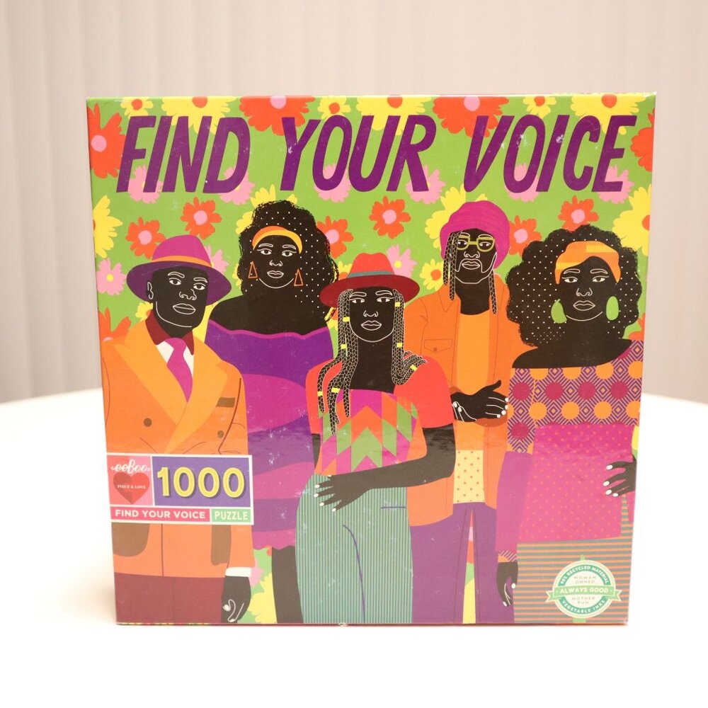 eeboo Piece and Love, Find Your Voice 1000 Piece Puzzle 23" X 23"